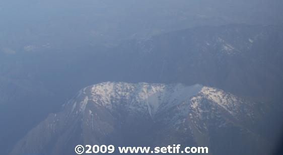 Vue de la montagne Babor en Algérie